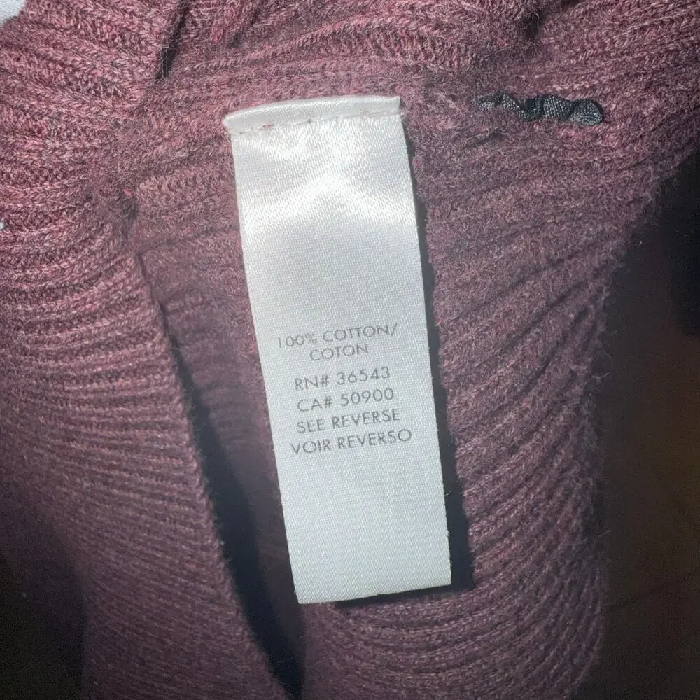 Calvin Klein Mens 1/4 Zip Knit Mock Neck Colorblock Sweater Burgundy Size Small